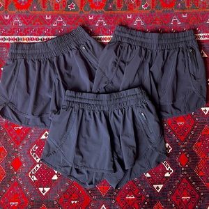 Lululemon BUNDLE (3) Track That Mid-Rise Lined Short 5" - BLACK